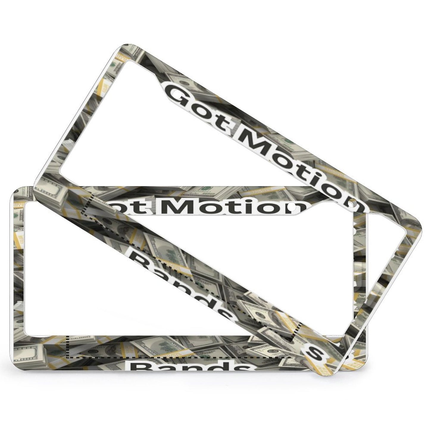 License Plate Frames with 2 Round Holes (1 Pair)