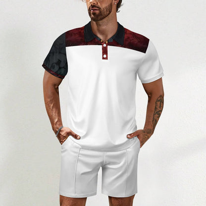 200gsm Short Sleeve Men's POLO Shirt Set A46TZ (All-Over Printing)