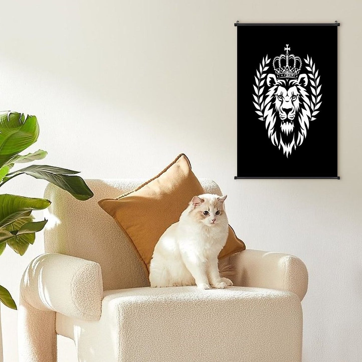 Canvas Hanging Poster with Scrolls-16"x24"/ 40x60cm-LION KING