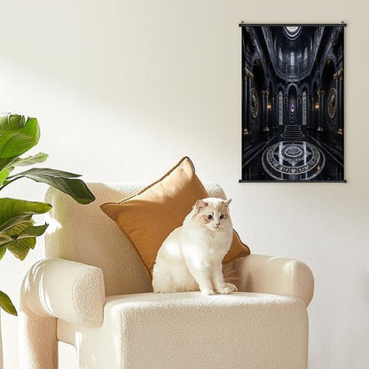 Canvas Hanging Poster with Scrolls-16"x24"/ 40x60cm