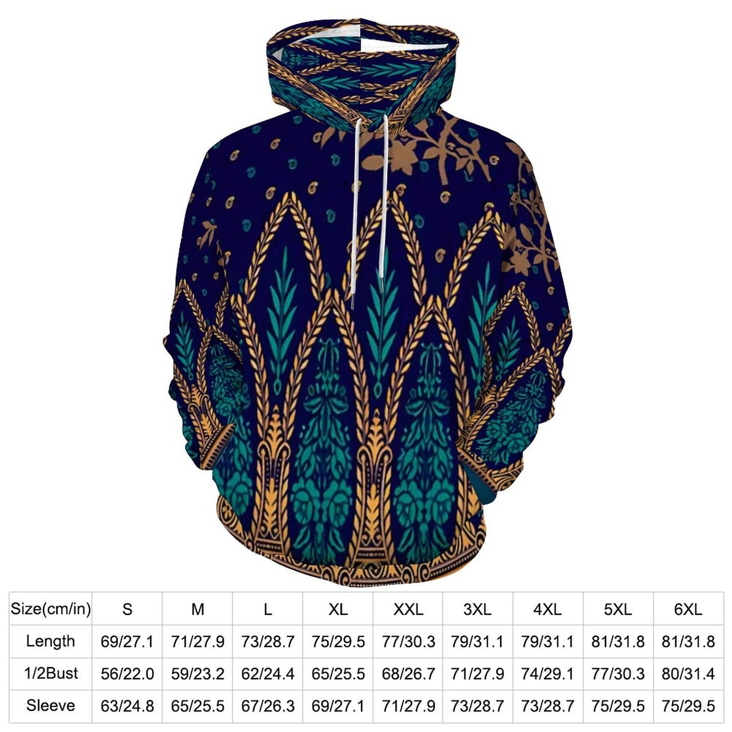 230gsm Men's Cool Hoodie with Double-layer Cap (All-Over Printing)