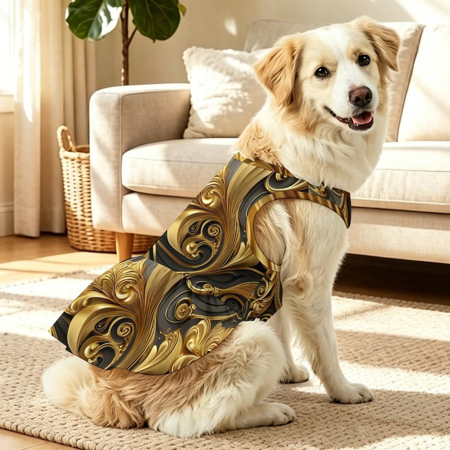 Plus Size Pet Ruffled Dress