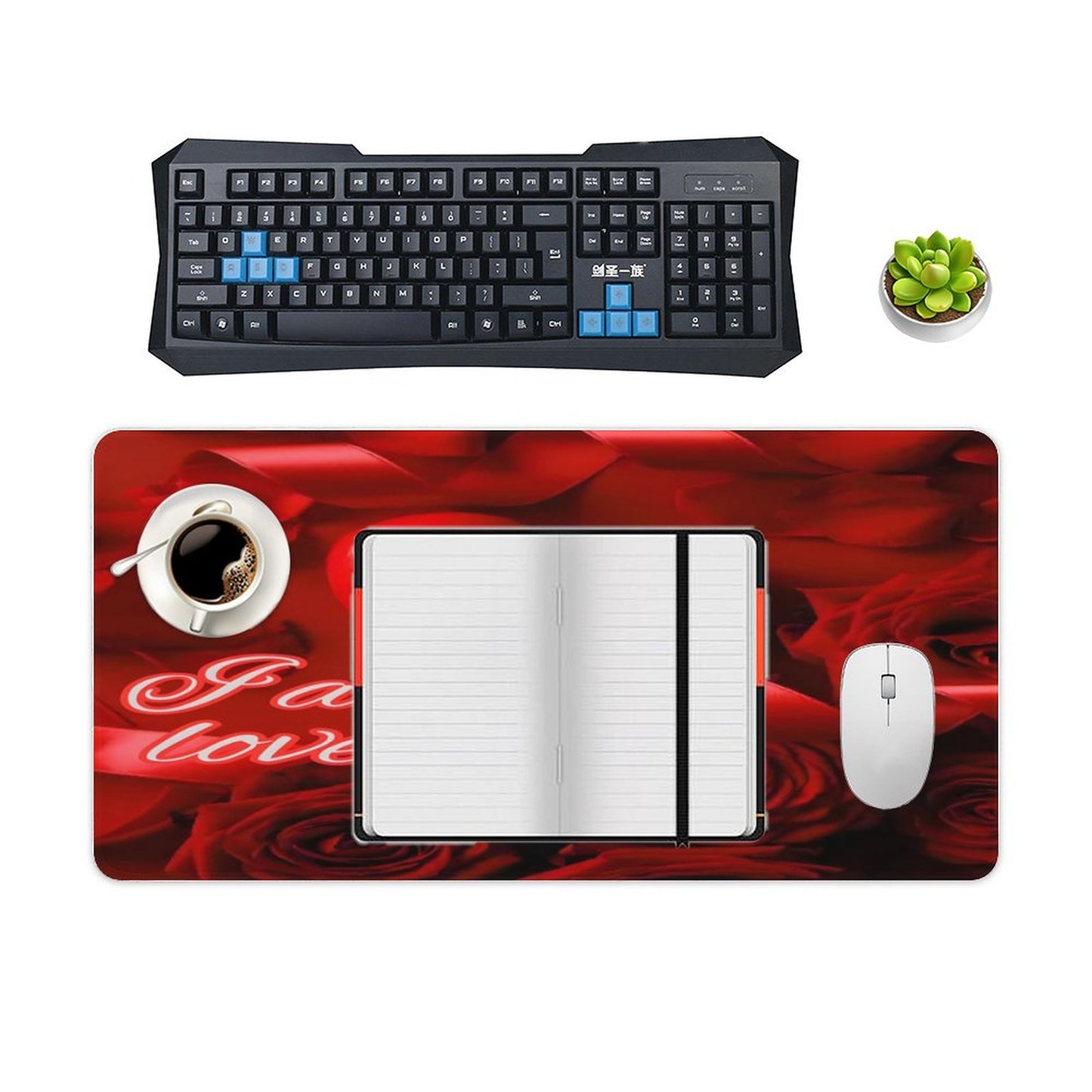 Large Desk Pad Protector with Stitched Edges-12x24 in/ 30x60cm