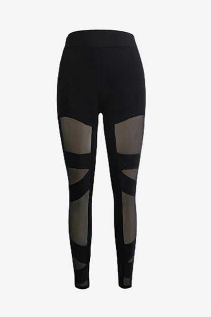 Spliced Mesh Leggings-*XS-L