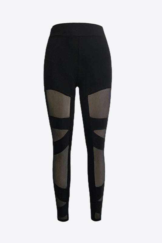 Spliced Mesh Leggings-*XS-L