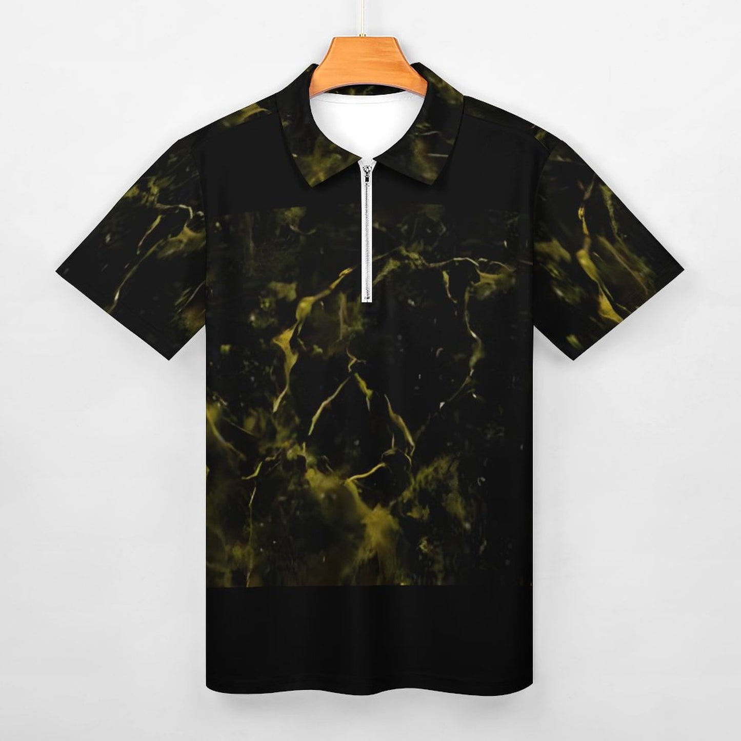 Men's Short Sleeve POLO Shirt with Zipper B470 (All-Over Printing)