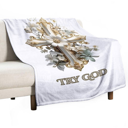 280gsm Flannel Blanket-70"x80" (Dual-sided Printing)-TRY GOD