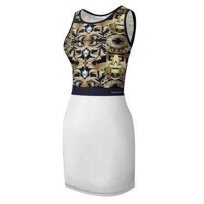 Sleeveless Ladies Tank Dress NZ014 (All-Over Printing)
