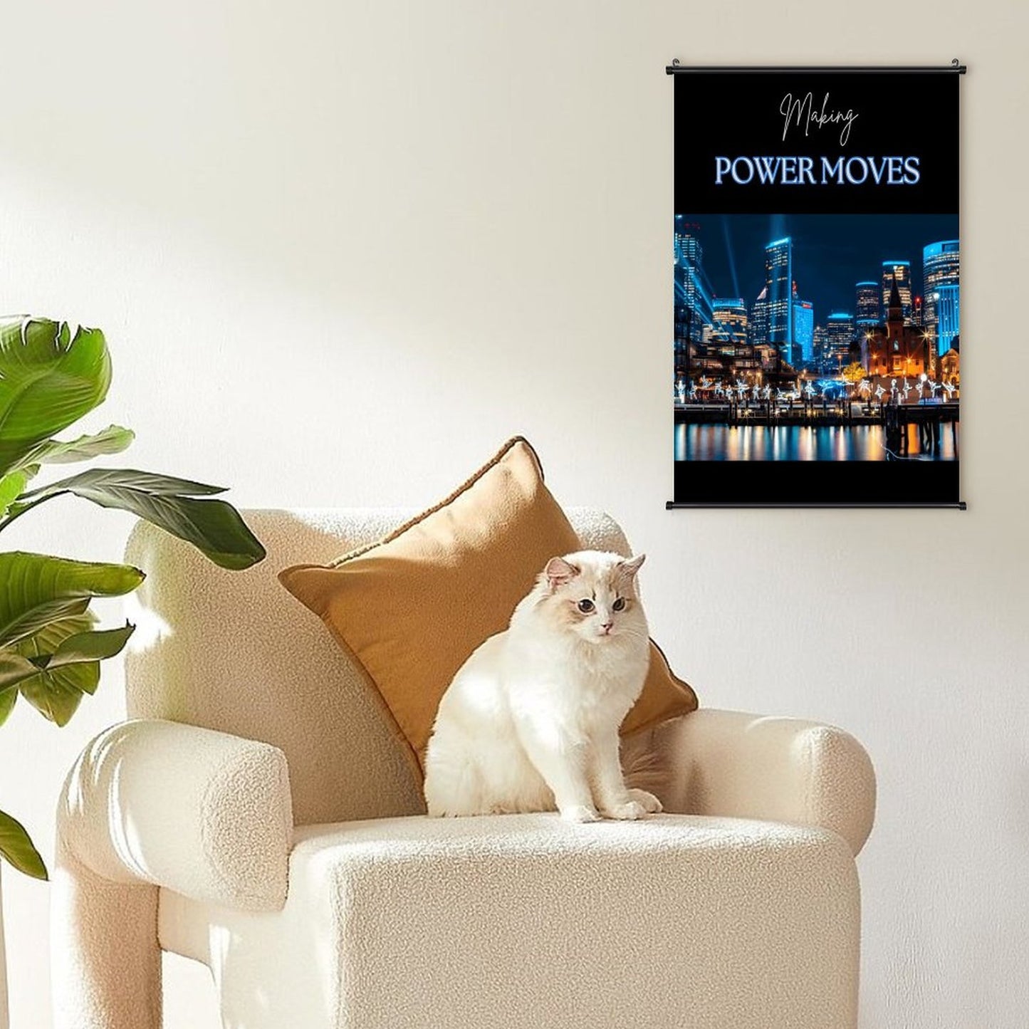 Canvas Hanging Poster with Scrolls-16"x24"/ 40x60cm