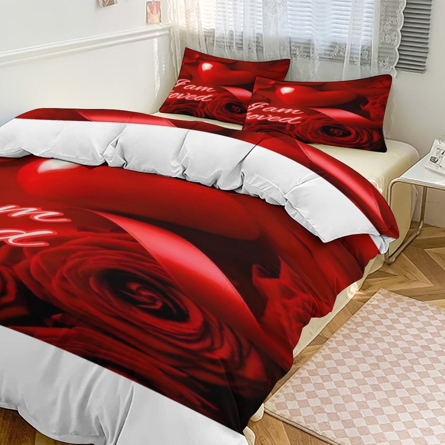 3-Piece Bedding Set-86"×70"/ 218×177cm (Dual-sideded Printing)