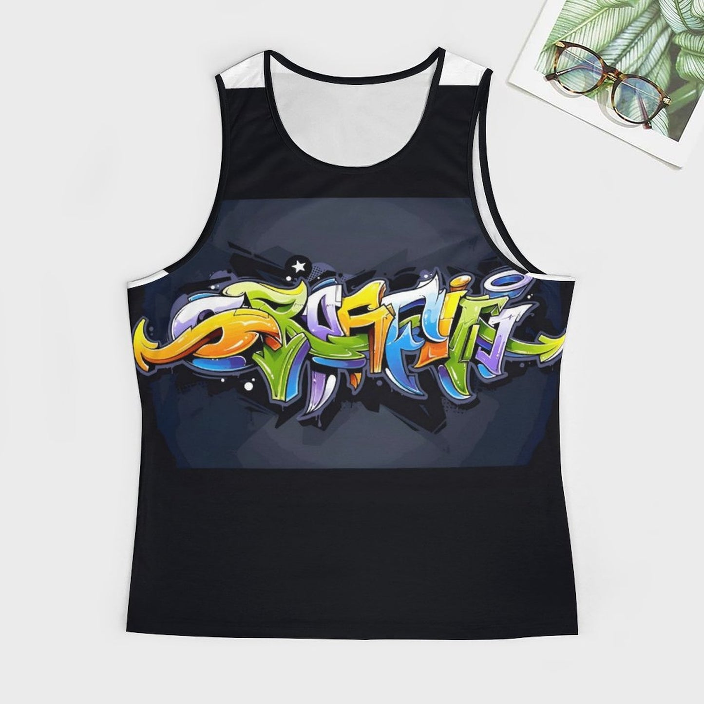 COLORFUL GRAFFITI Men's Next Level Tank Top-SMALL-5XL