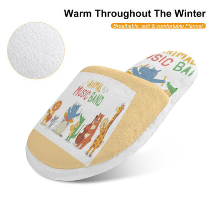 Flannel Children's Cotton Slippers (All-Over Printing)