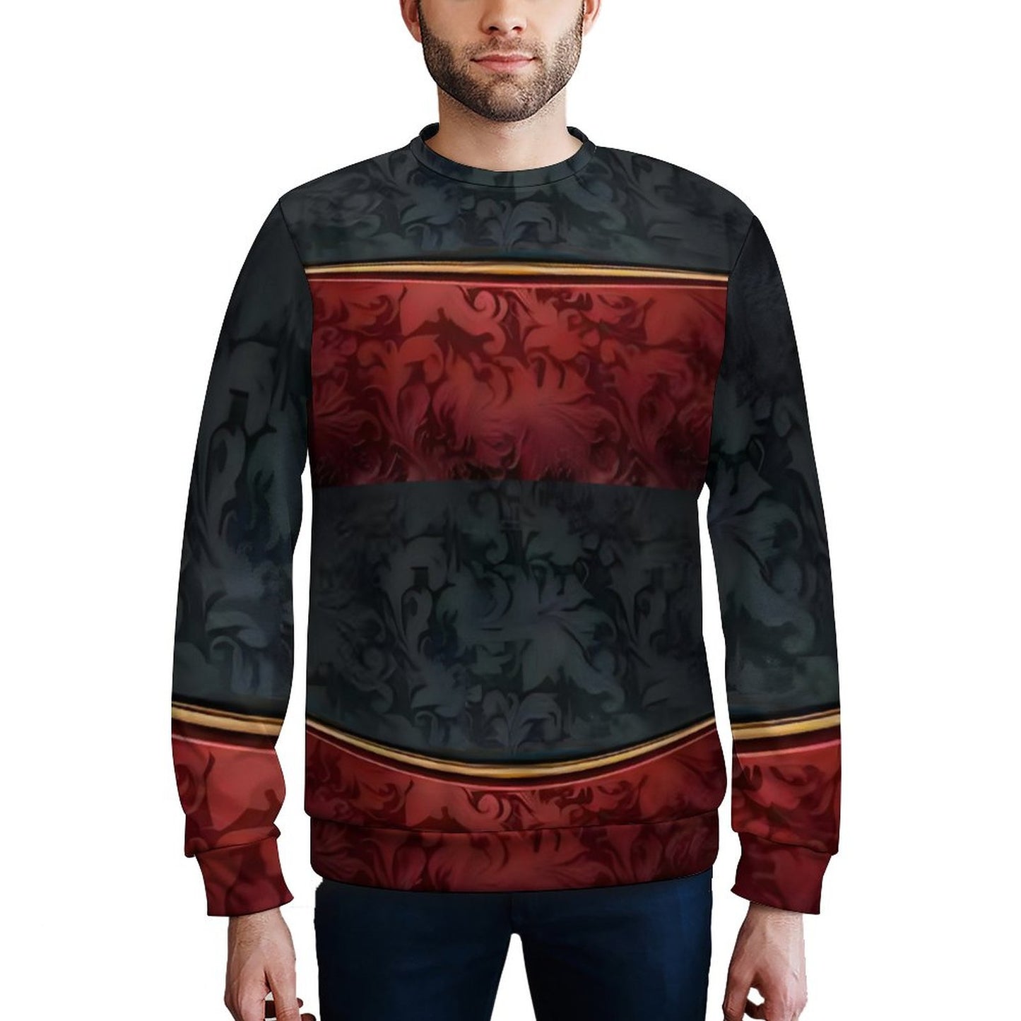 250gsm Round Neck Men's Sweatshirt 4T35 (All-Over Printing)