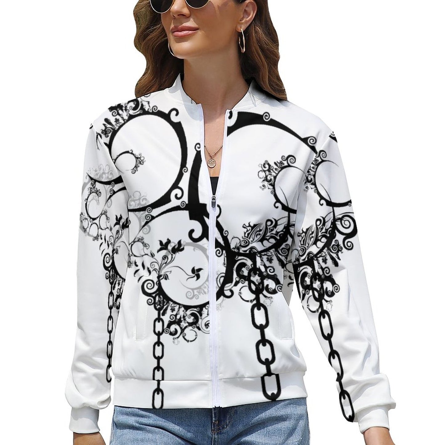 Women's Zipper Jacket LLJK (All-Over Printing)