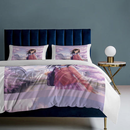 3-Piece Bedding Set-86"×70"/ 218×177cm (Dual-sidede Printing)