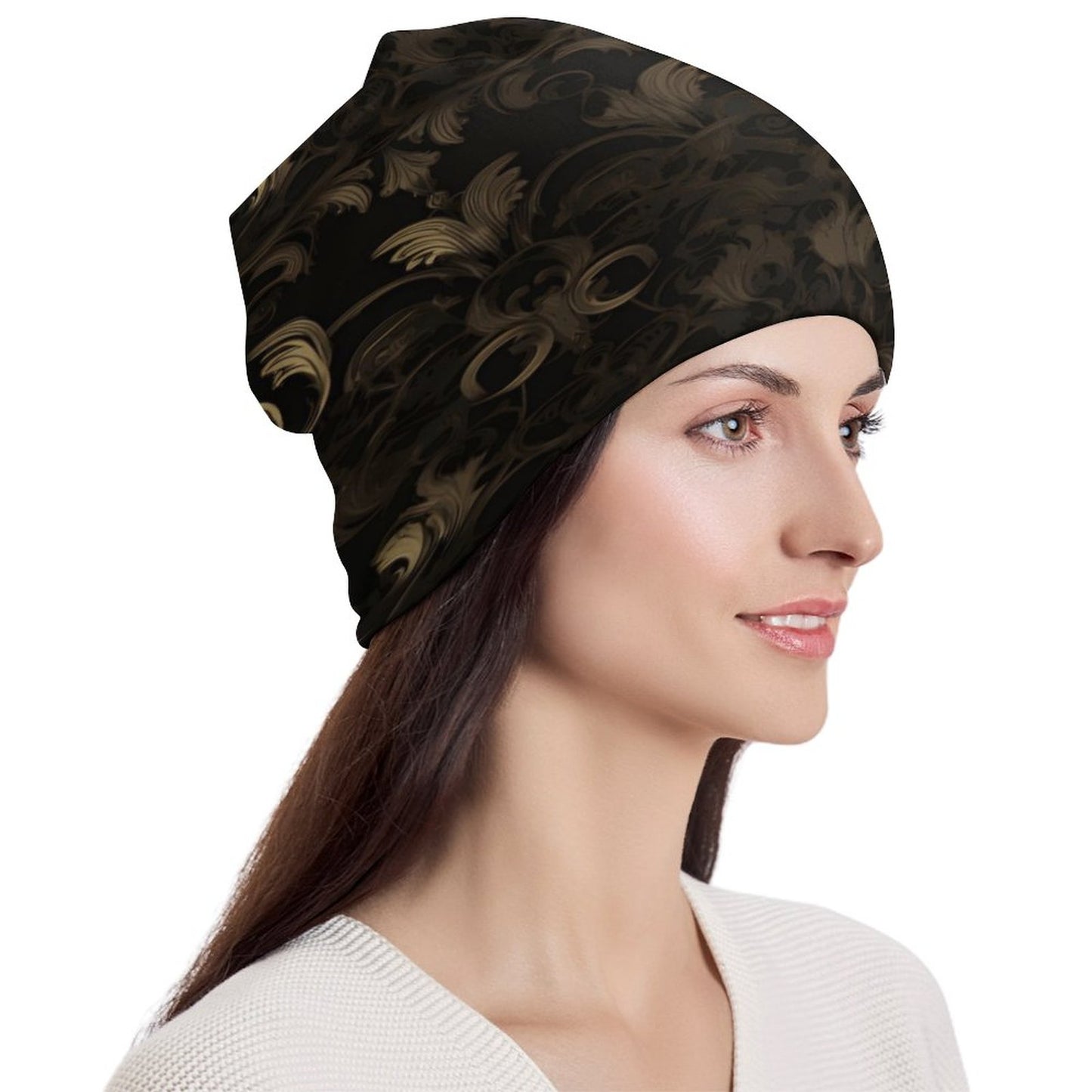 BLACK & GOLD ACCENT Pullover Cap