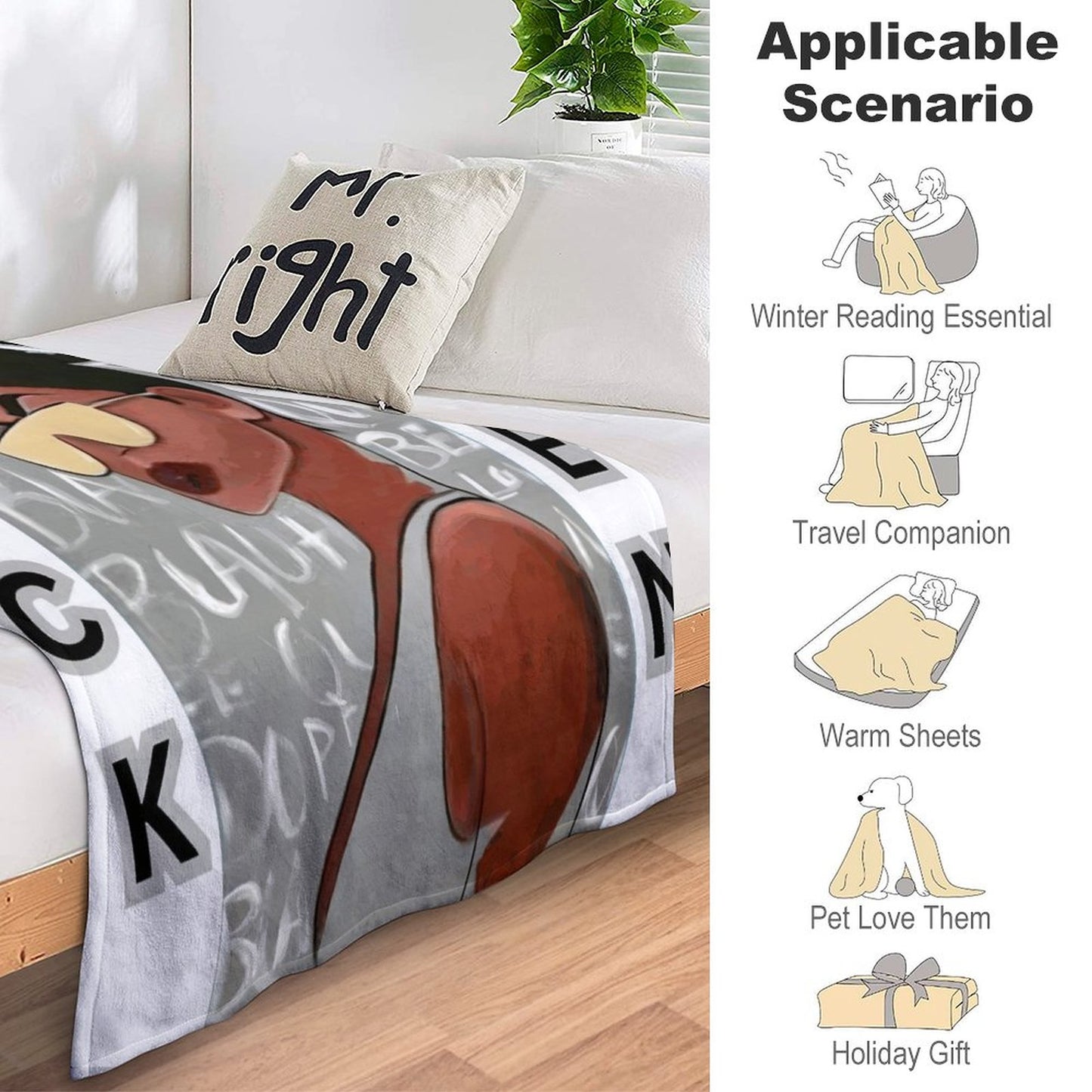 280gsm Flannel Blanket (One-sided Printing)-40"×50"
