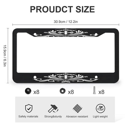 License Plate Frames with 4 Round Holes (1 Pair)