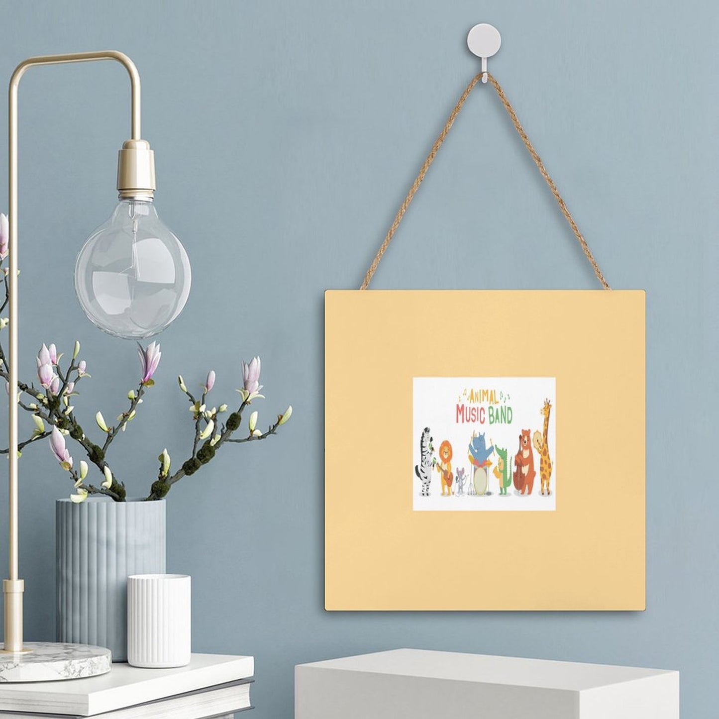 Square Wood Wall Decor Hanging Sign-12"x12"/30x30cm