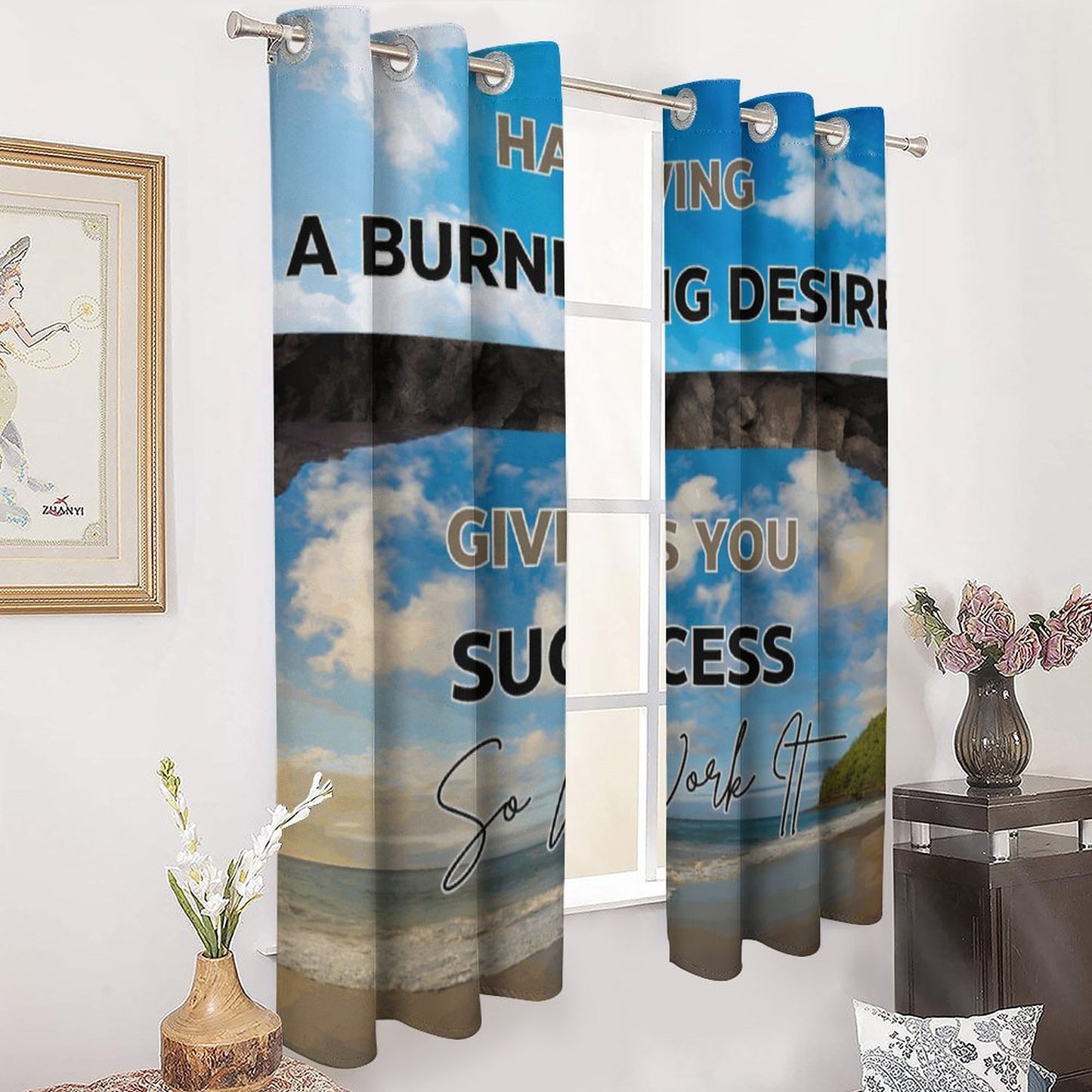 Grommet Curtain-52"x72"/ 132x183cm