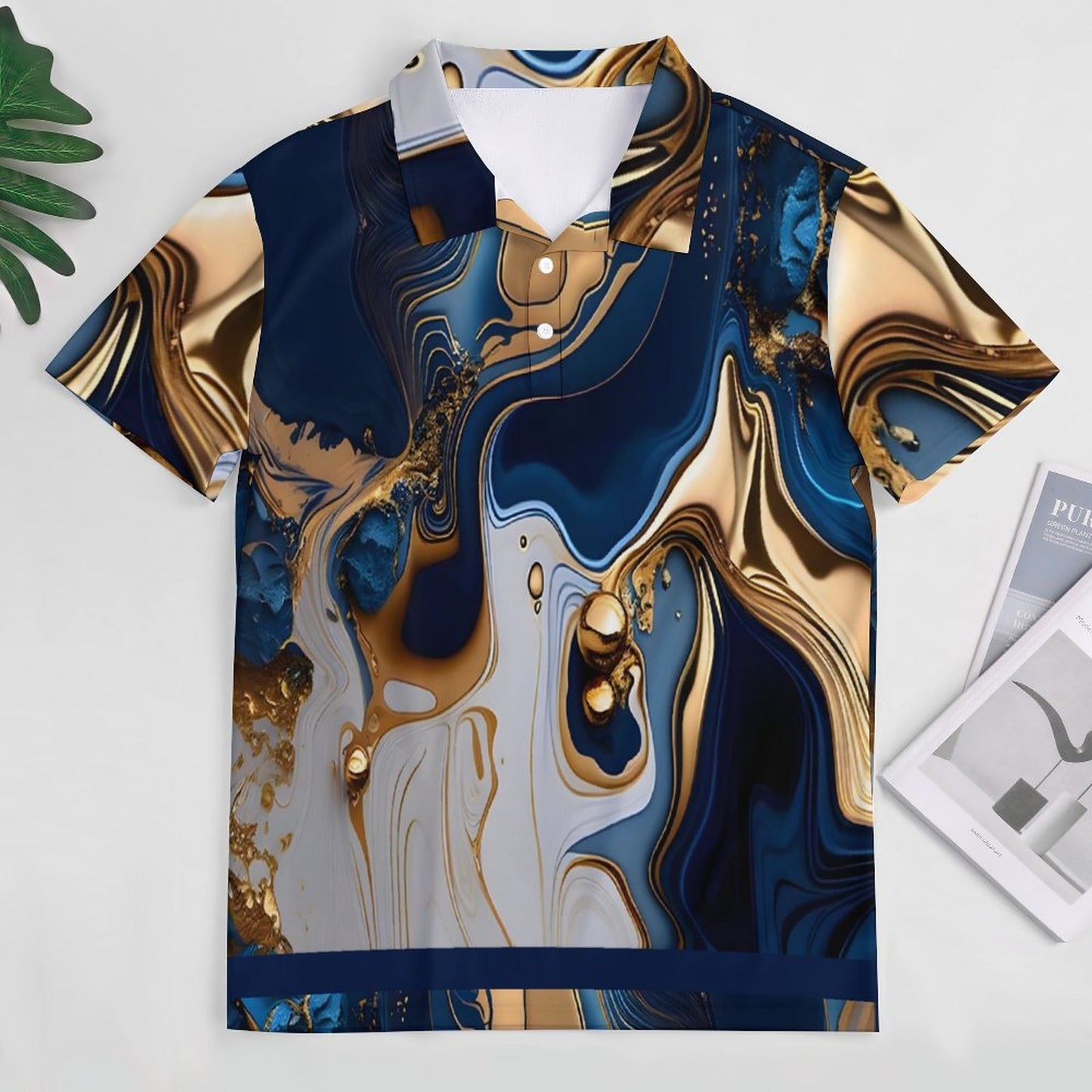 Custom Polo Shirts with All-Over printing Design Straight B612