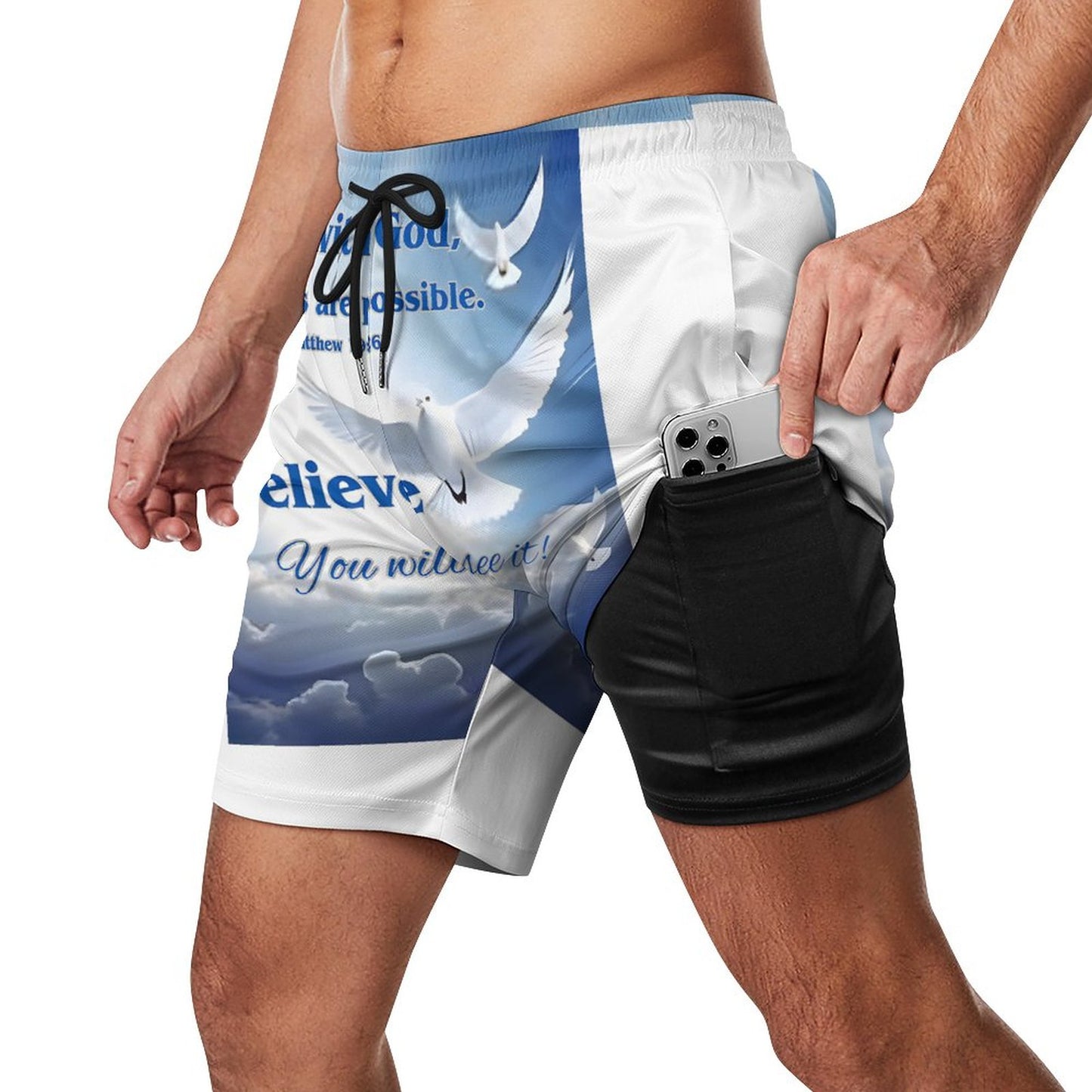 Men's Beach Shorts with 4 Pockets