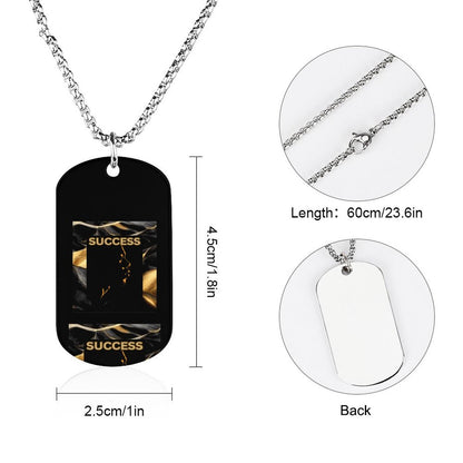 Memorial Necklace with Titanium Steel Square Pendant