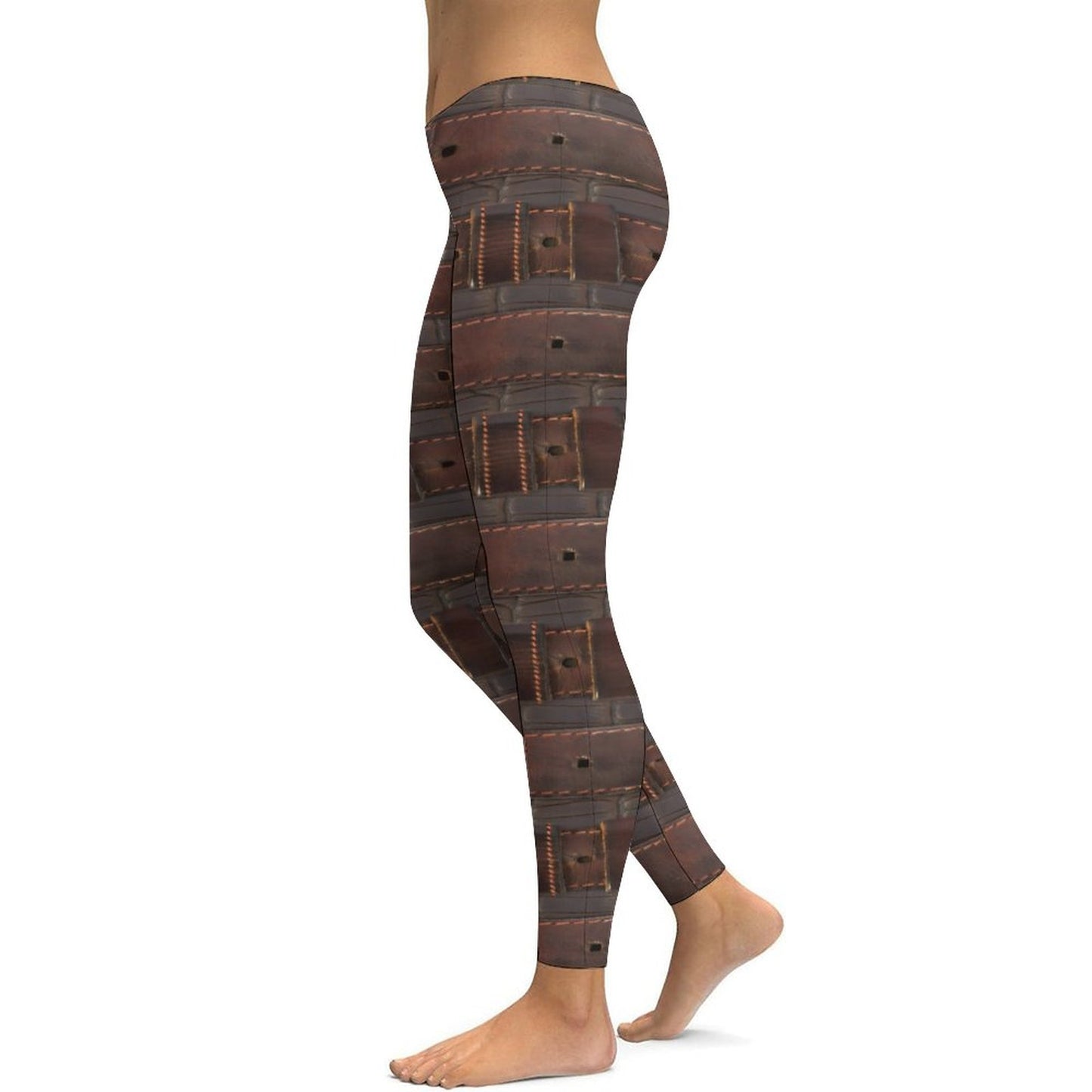 RUGGED LEATHER BUCKLE Print Yoga Pants for Women-SMALL-2XL