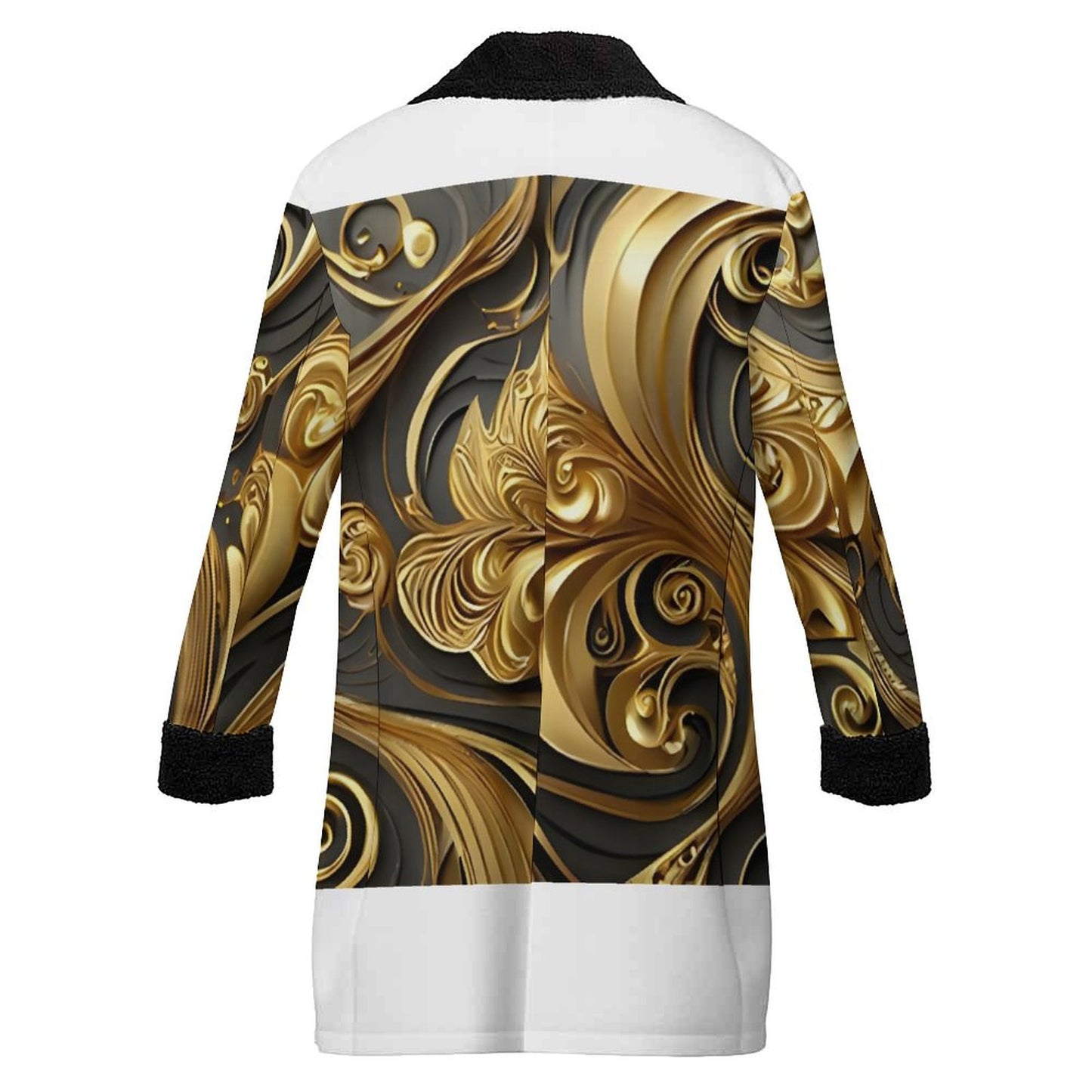 Double Breasted Suit Collar Trench Coat(All-Over Printing)