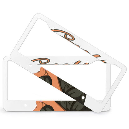 License Plate Frames with 4 Round Holes (1 Pair)