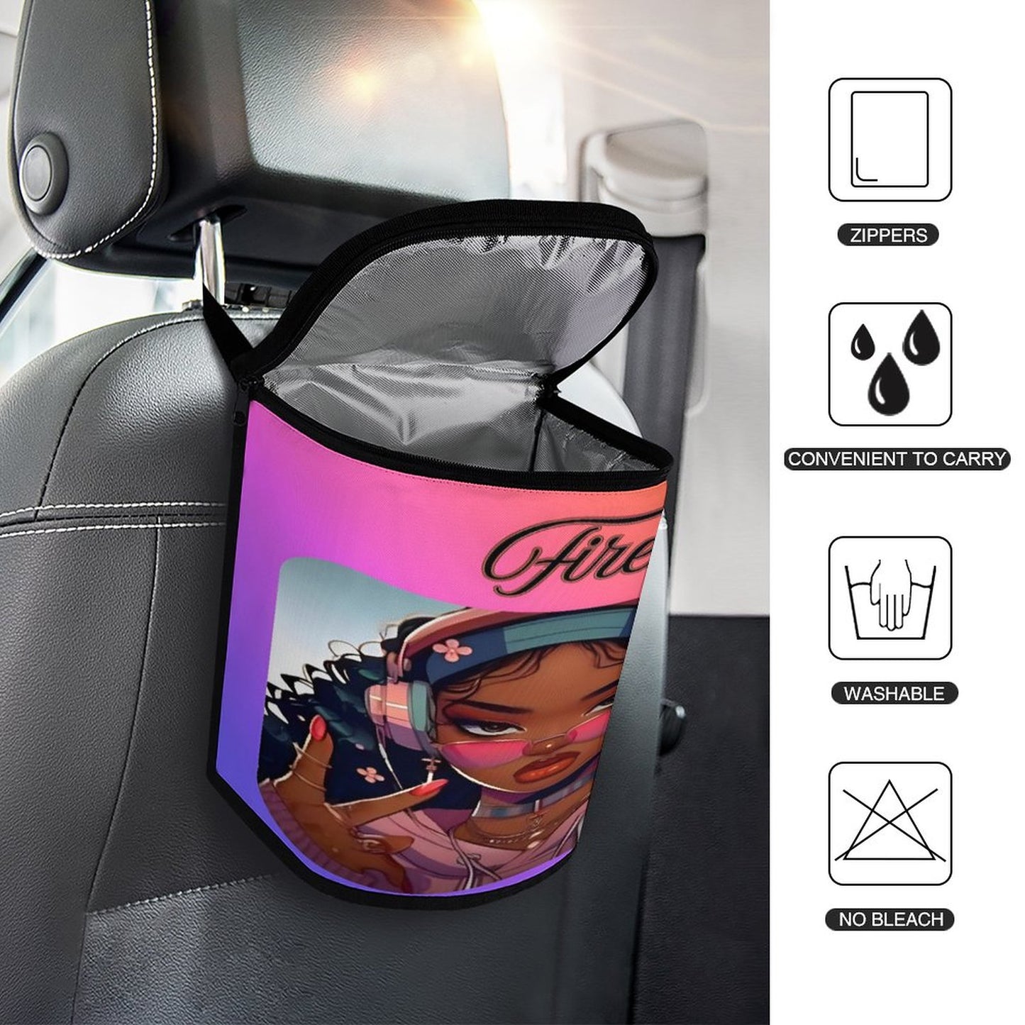 Collapsible Car Trash Bin