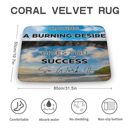 Coral Velvet Rug-19.7"x31.5"/50x80cm