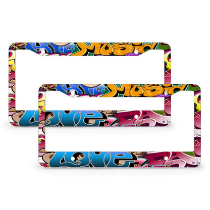 License Plate Frames with 4 Round Holes (1 Pair)