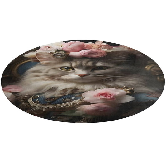Round Coral Velvet Warm Floor Mat