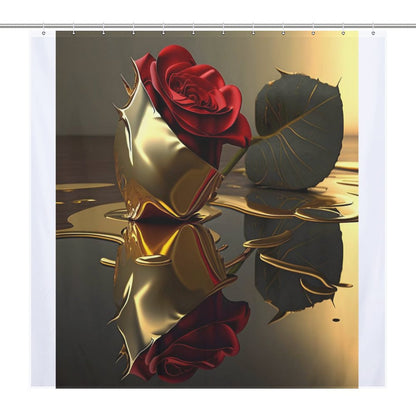 ROSE IN GOLD Shower Curtain-66x72Inch (168x183cm)