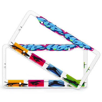 License Plate Frames with 4 Round Holes (1 Pair)