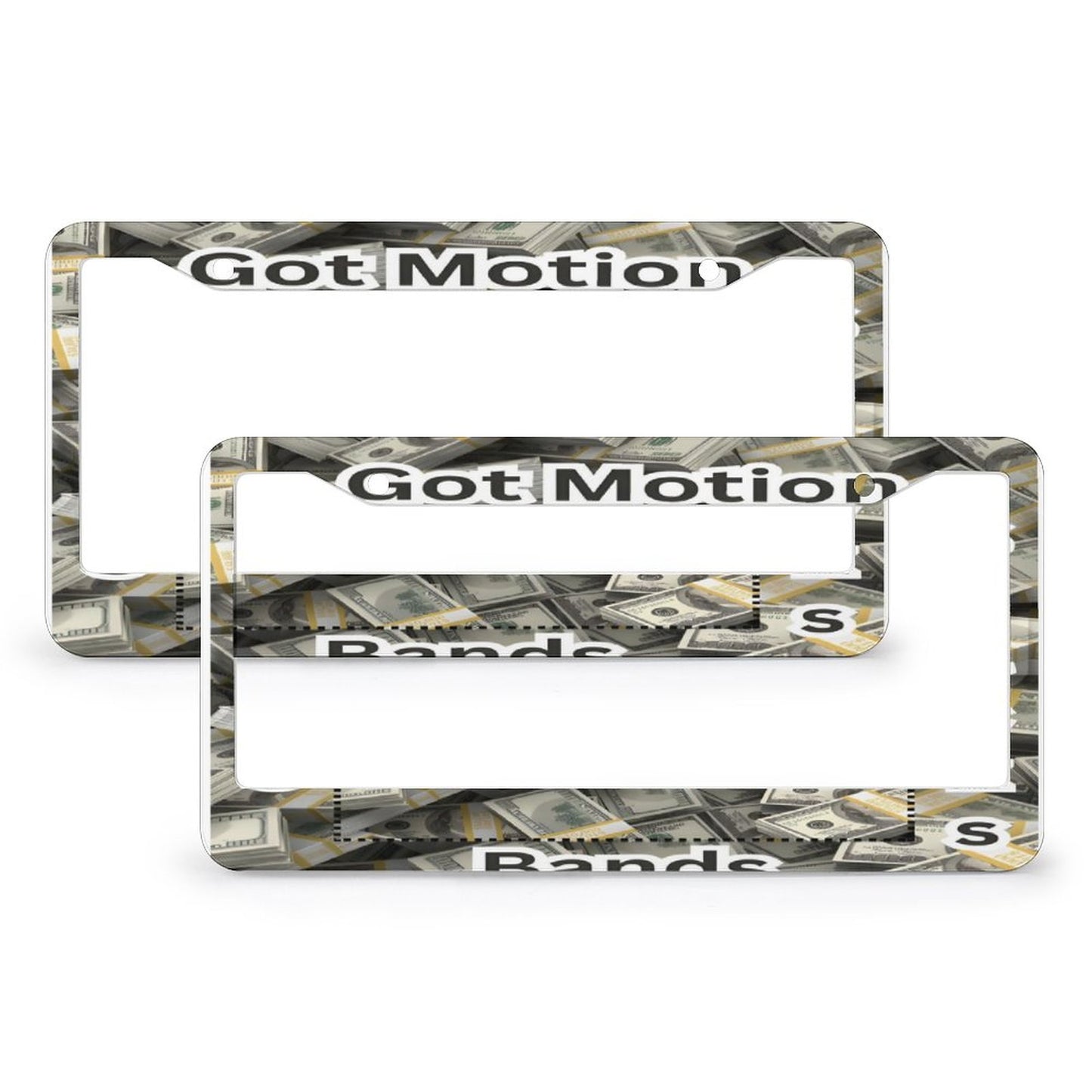 License Plate Frames with 2 Round Holes (1 Pair)