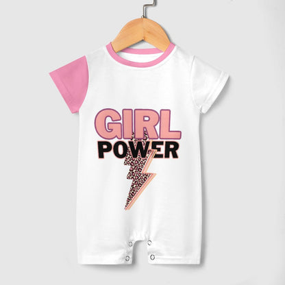 Short Sleeve Baby Bodysuit Romper PLR (All-Over Printing)
