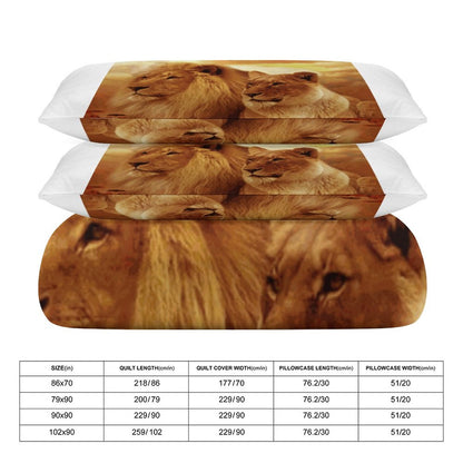 3-Piece Bedding Set-102"x90"/ 259x229cm (Dual-sided Printing)