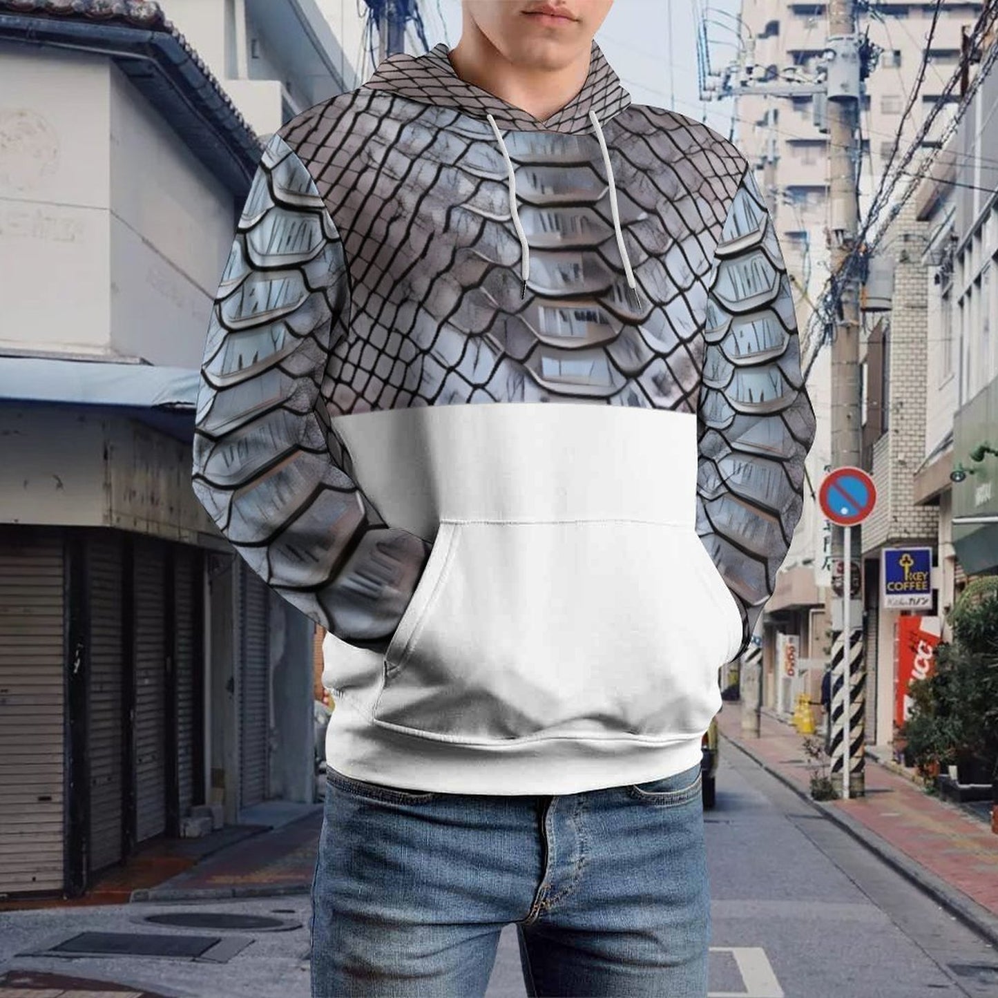230gsm Men's Cool Hoodie with Double-layer Cap (All-Over Printing)