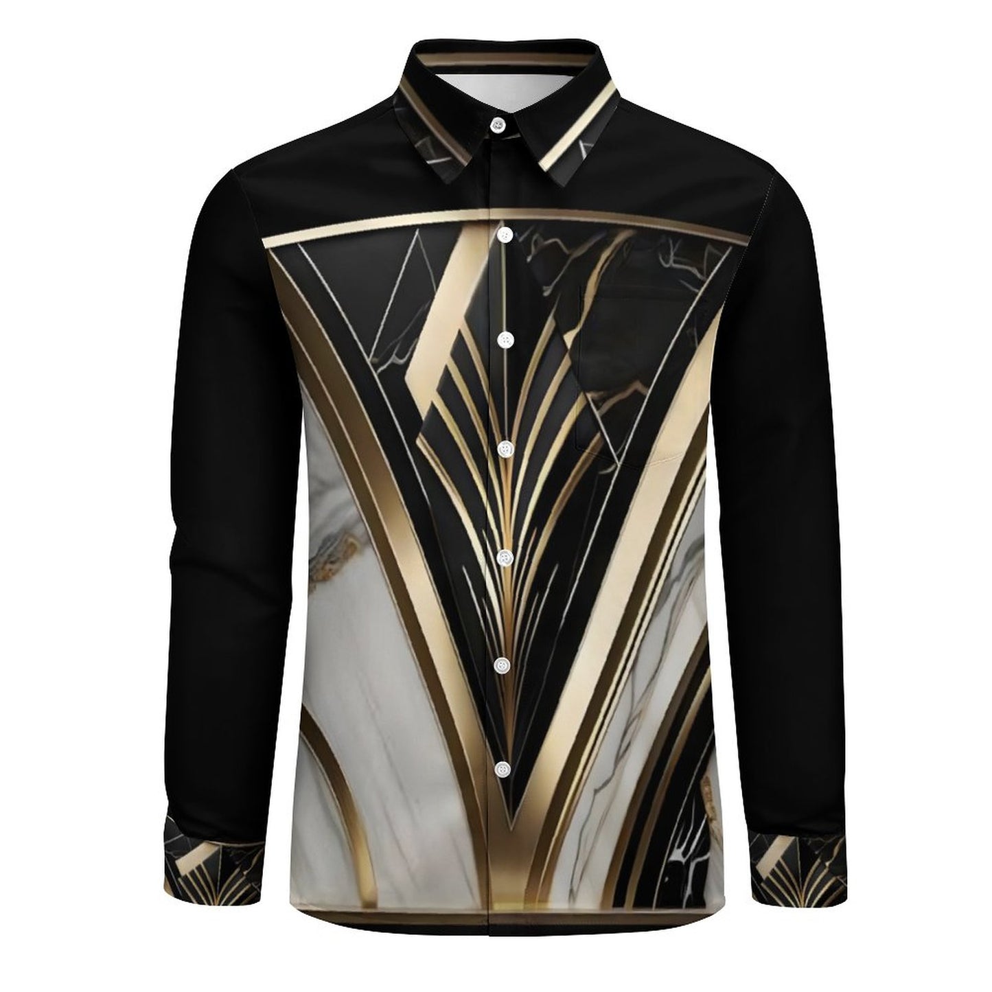 Men's Long Sleeve Shirt with Pocket LS (All-Over Printing)