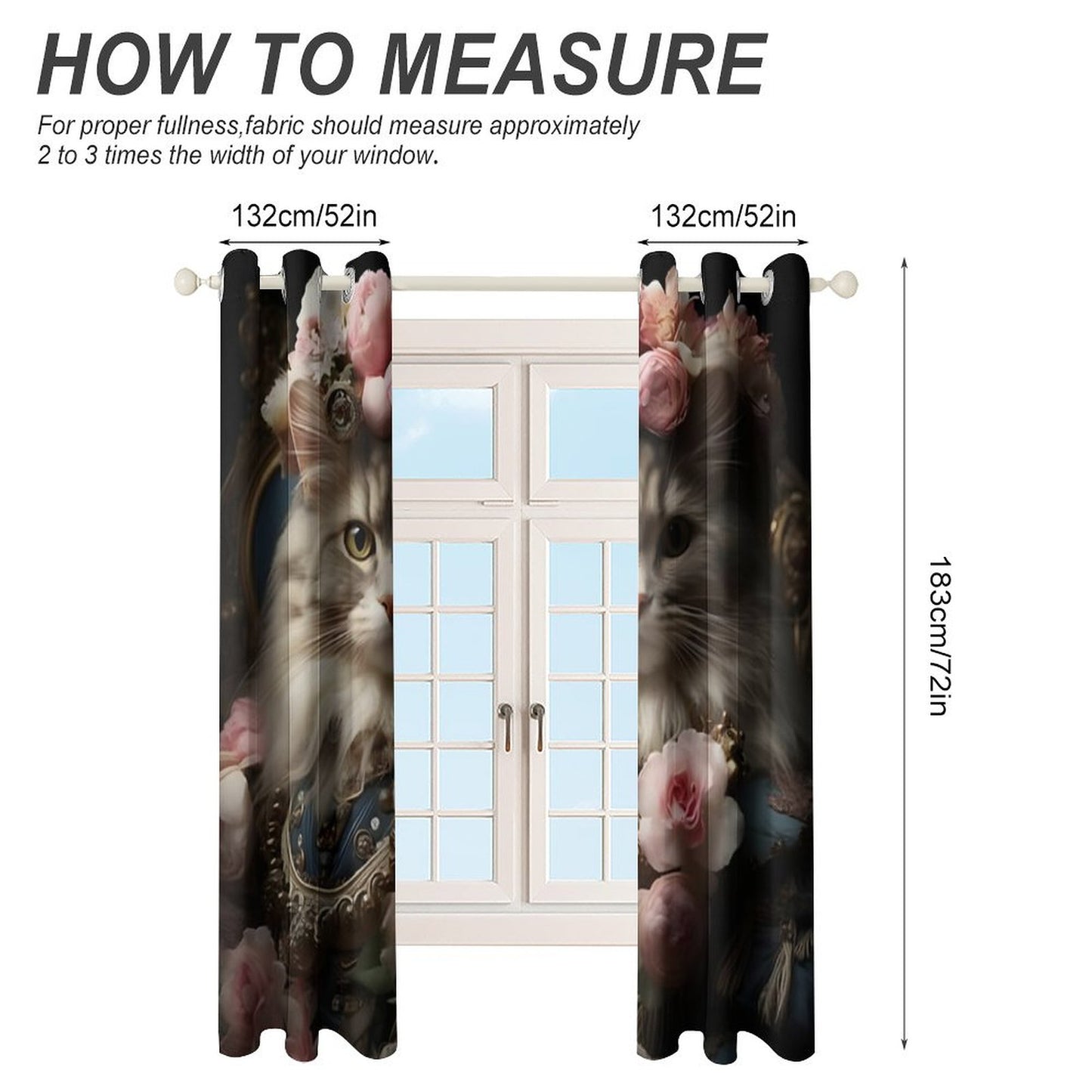 Grommet Curtain-52"x72"/ 132x183cm