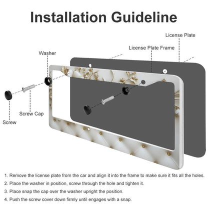 License Plate Frames with 2 Round Holes (1 Pair)