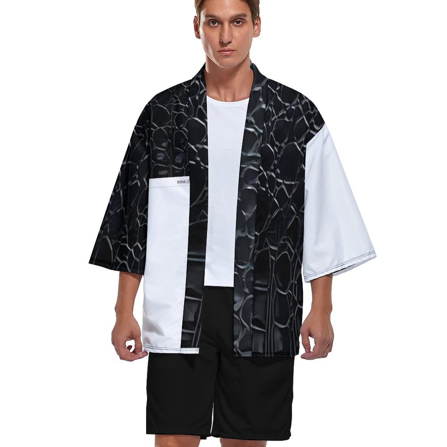 Drop Shoulder Male Kimono Cardigan ZS904 (All-Over Printing)