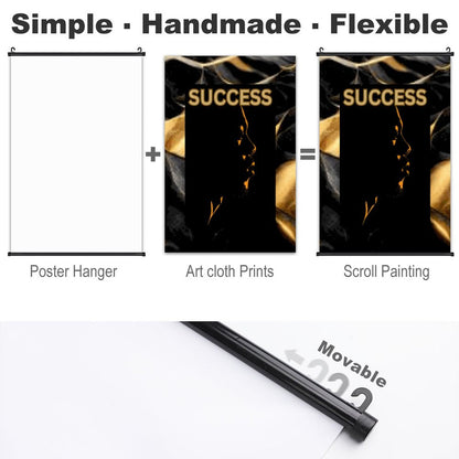 Canvas Hanging Poster with Scrolls-16"x24"/ 40x60cm