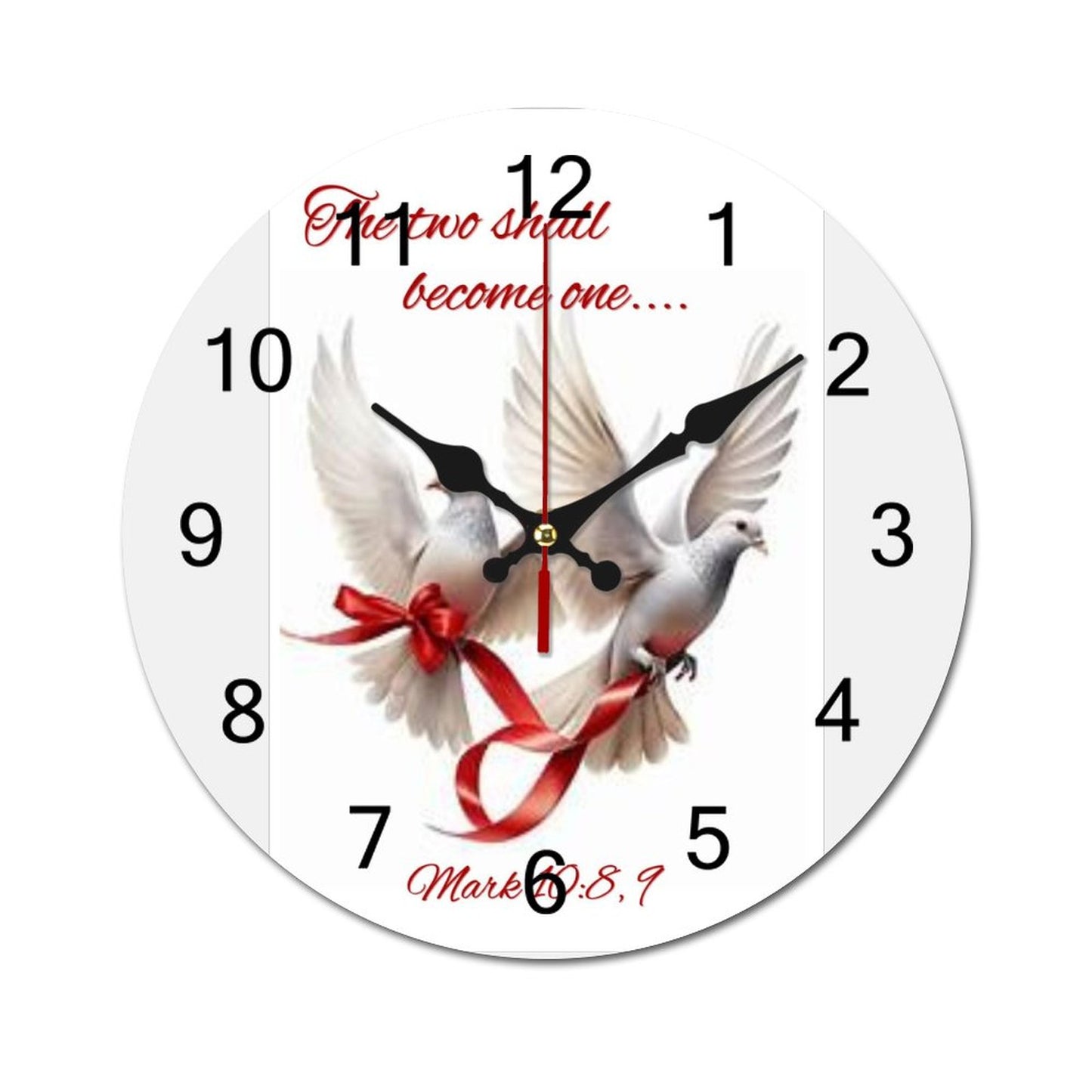 Concise Silent Wooden Wall Clock-9.84"x9.84"/ 25x25cm