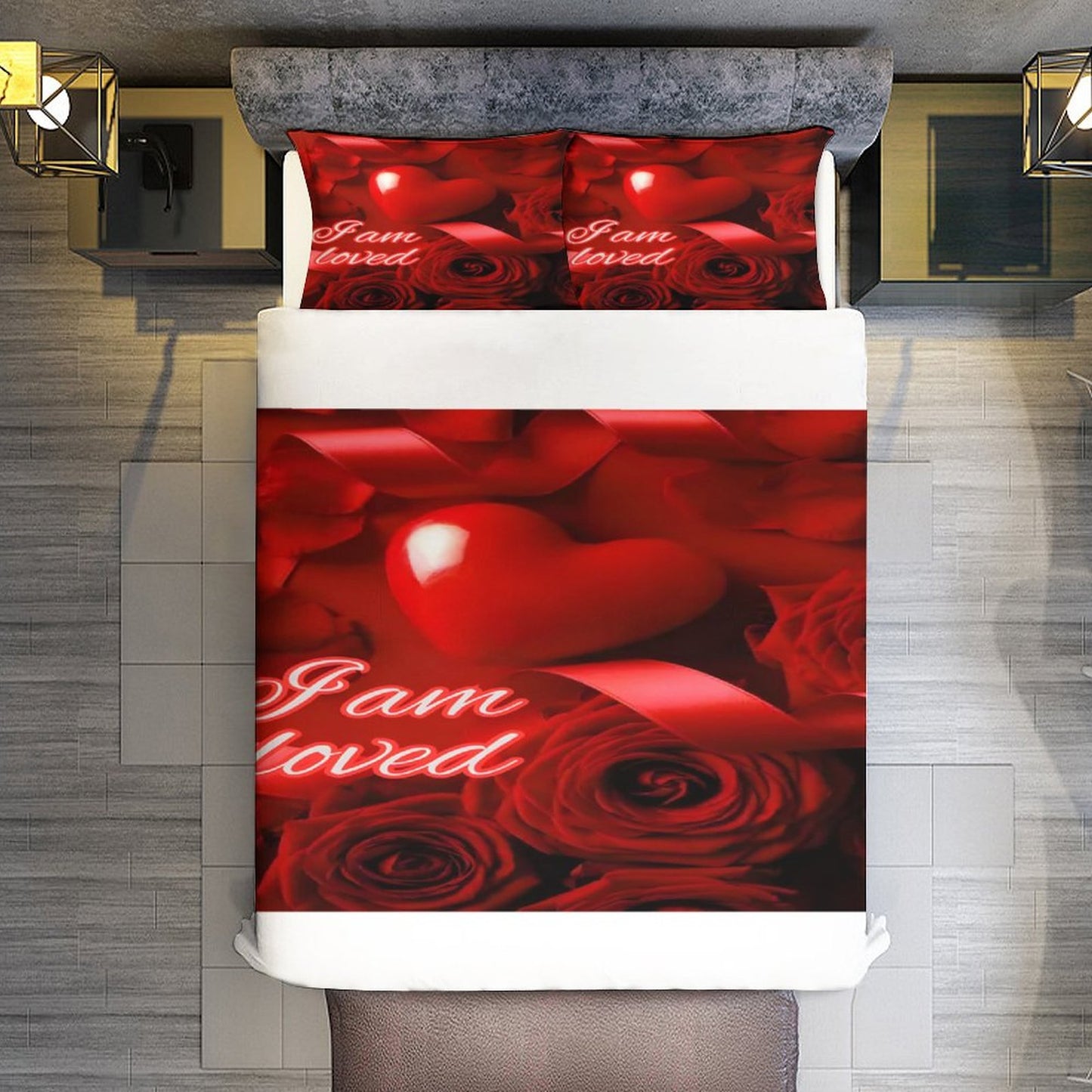 3-Piece Bedding Set-90"x90"/ 229x229cm (Dual-sided Printing)