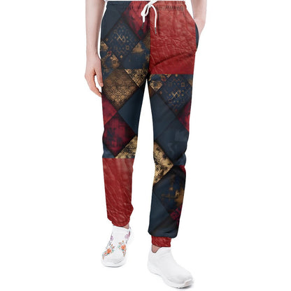 TRIANGLES & LEATHER Sweatpants-SMALL-5XL