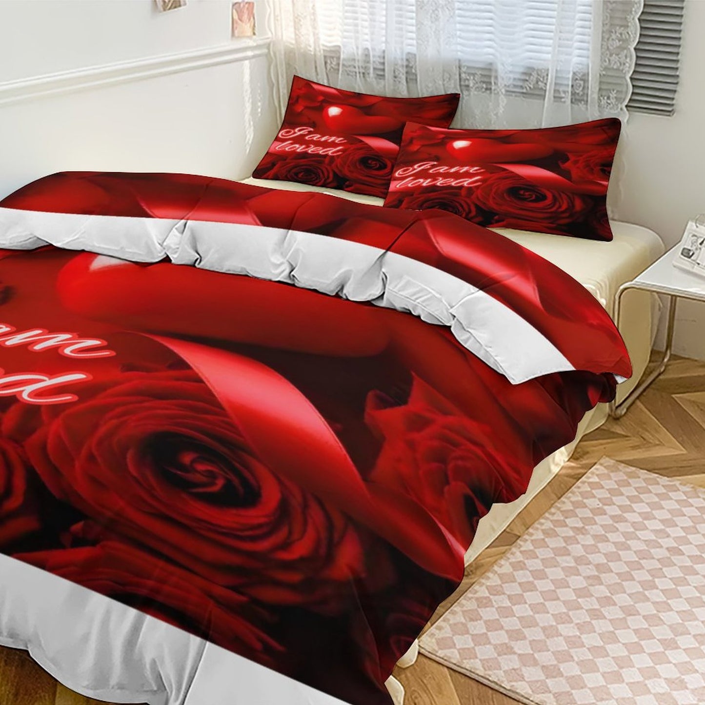 3-Piece Bedding Set-102"x90"/ 259x229cm (Dual-sided Printing)