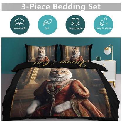 3-Piece Bedding Set-86"×70"/ 218×177cm (Dual-sidede Printing)